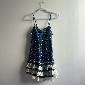 Blue Bird Dress Stella Tweed Medium